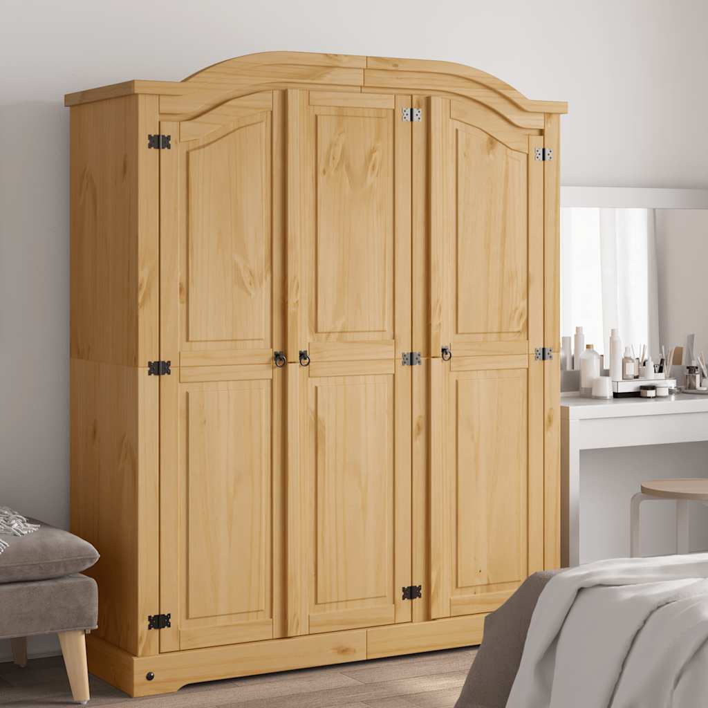 Kledingkast Met 3 Deuren Mexicaans Grenenhout Corona-Stijl - Nordexa Home