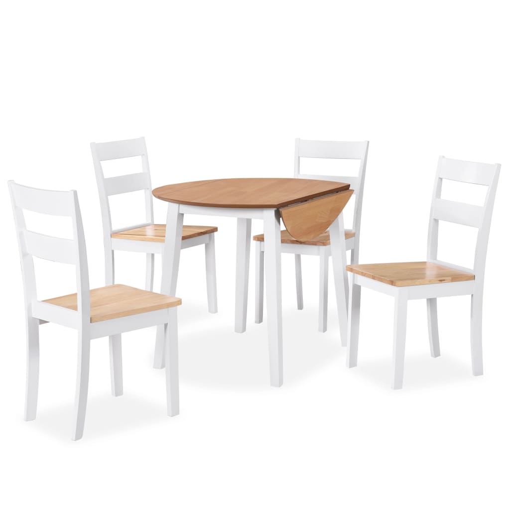 Eetkamerset Mdf En Rubberwood Wit 5 - Delig | Nordexahome - Nordexa Home