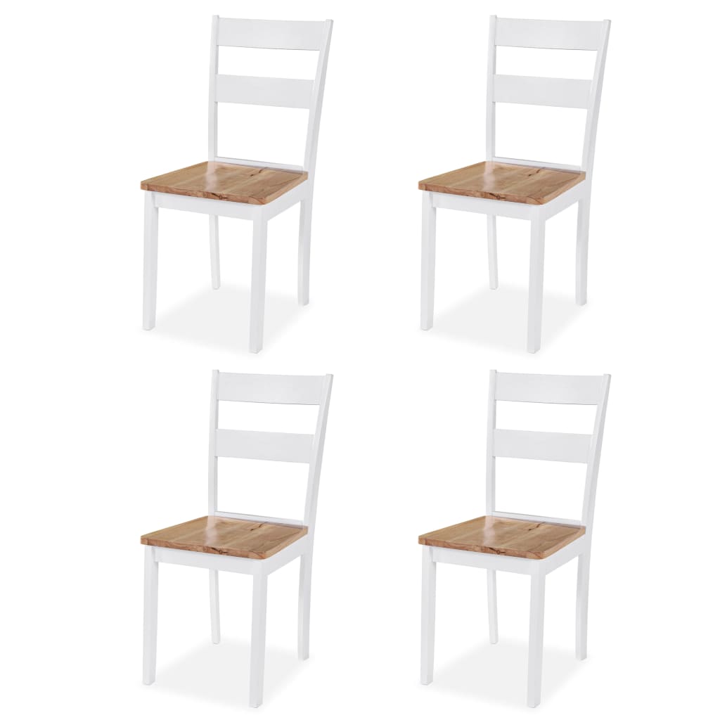 Eetkamerset Mdf En Rubberwood Wit 5 - Delig | Nordexahome - Nordexa Home
