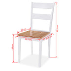 Eetkamerset Mdf En Rubberwood Wit 5 - Delig | Nordexahome - Nordexa Home