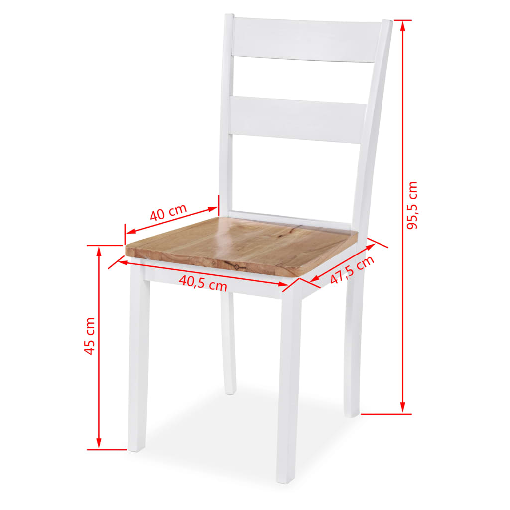 Eetkamerset Mdf En Rubberwood Wit 5 - Delig | Nordexahome - Nordexa Home