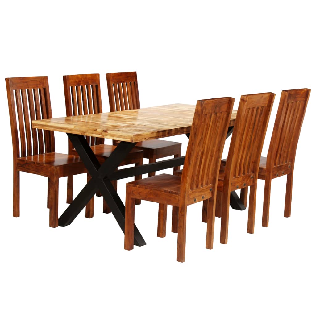 Eettafelset Massief Acacia - En Mangohout 7 - Delig | Nordexahome - Nordexa Home