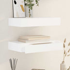 Wandplanken Zwevend Met Lade – Wit | Nordexahome - Nordexa Home