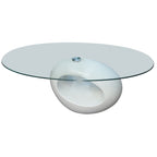 Salontafel Met Rond Glazen Tafelblad Hoogglans | Nordexahome - Nordexa Home