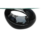 Salontafel Met Rond Glazen Tafelblad Hoogglans | Nordexahome - Nordexa Home