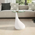 Salontafel Met Rond Glazen Tafelblad Hoogglans | Nordexahome - Nordexa Home