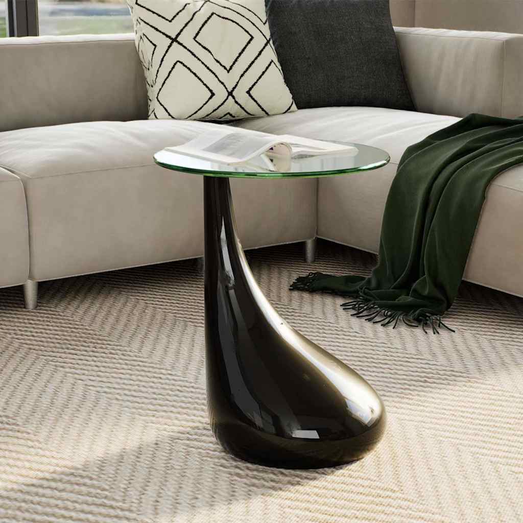 Salontafel Met Rond Glazen Tafelblad Hoogglans | Nordexahome - Nordexa Home