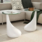 Salontafel Met Rond Glazen Tafelblad Hoogglans | Nordexahome - Nordexa Home