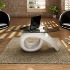 Salontafel Met Ovaal Glazen Tafelblad – Hoogglans Wit | Nordexahome - Nordexa Home