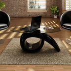 Salontafel Met Ovaal Glazen Tafelblad – Hoogglans Wit | Nordexahome - Nordexa Home