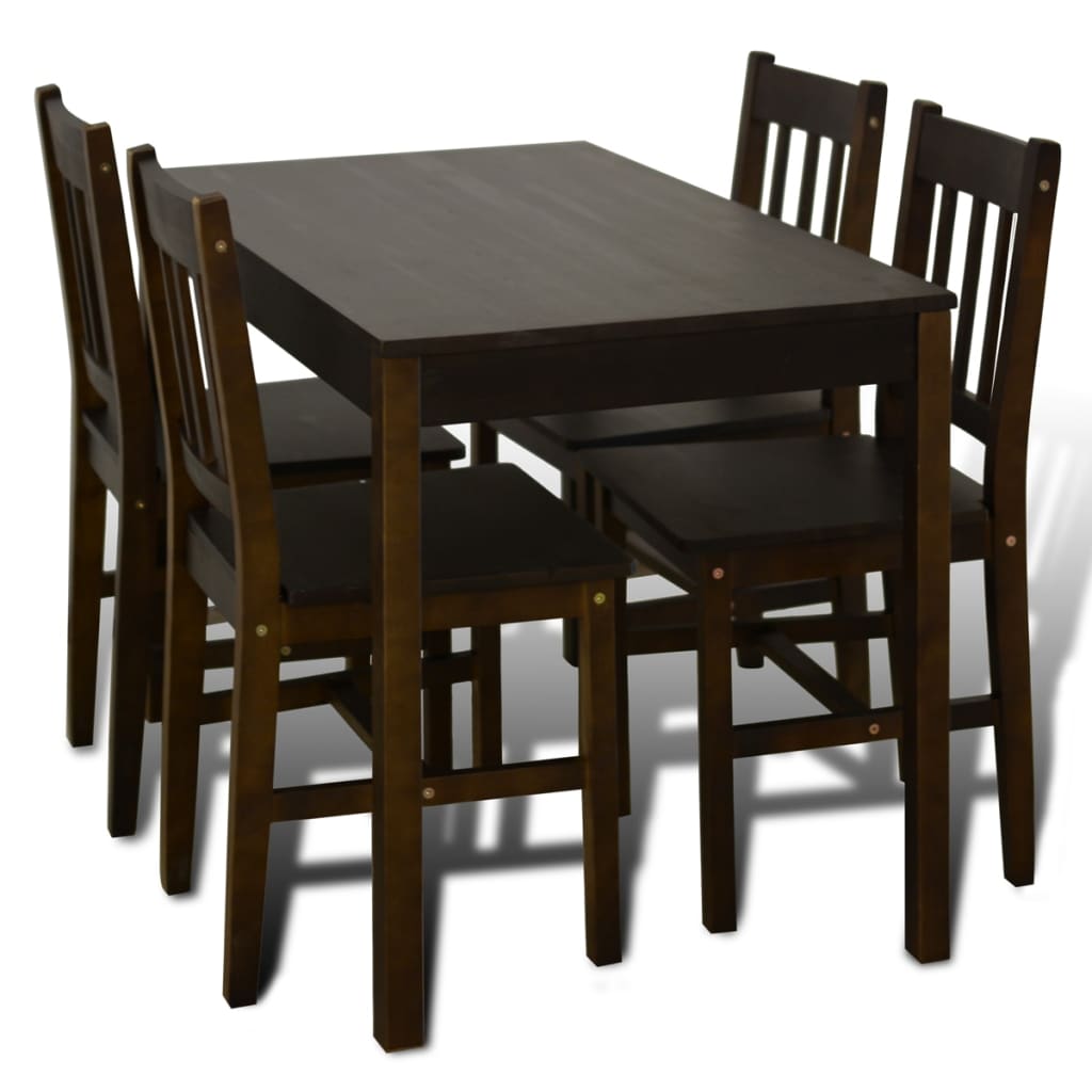 Eettafel Met 4 Stoelen Hout Bruin | Nordexahome - Nordexa Home