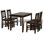 Eettafel Met 4 Stoelen Hout Bruin | Nordexahome - Nordexa Home