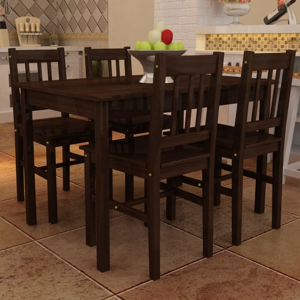 Eettafel Met 4 Stoelen Hout Bruin | Nordexahome - Nordexa Home