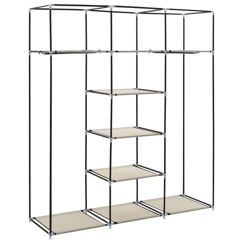 Kledingkast Met Vakken En Stangen 150X45X175 Cm Stof - Nordexa Home