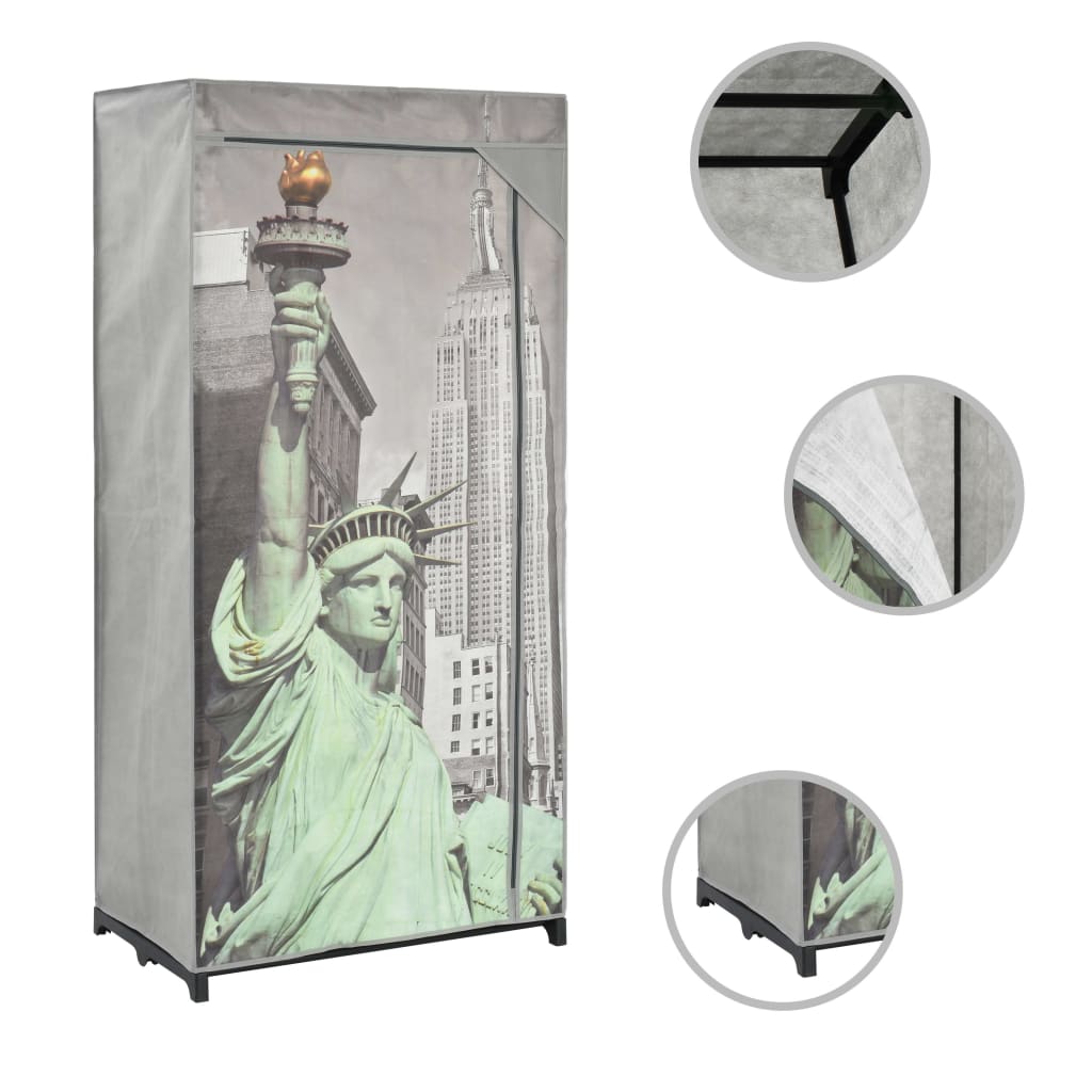 Kledingkast New York 75X45X160 Cm Stof - Nordexa Home