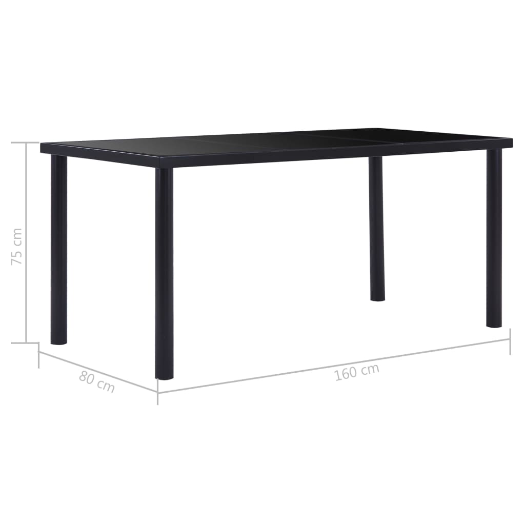 Eettafel Gehard Glas Zwart | Nordexahome - Nordexa Home