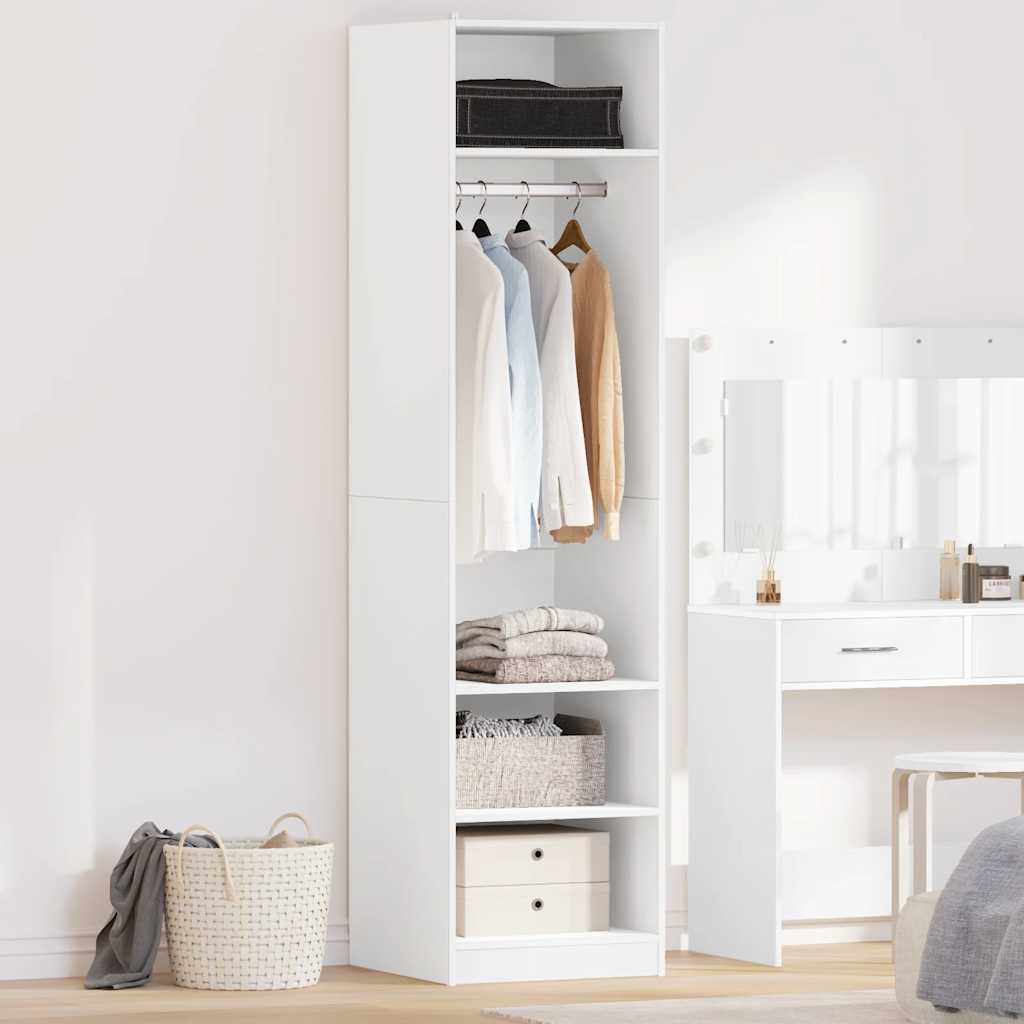 Kledingkast Bewerkt Hout Wit - Nordexa Home