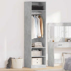 Kledingkast Bewerkt Hout Betongrijs - Nordexa Home