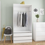Kledingkast Bewerkt Hout Wit - Nordexa Home