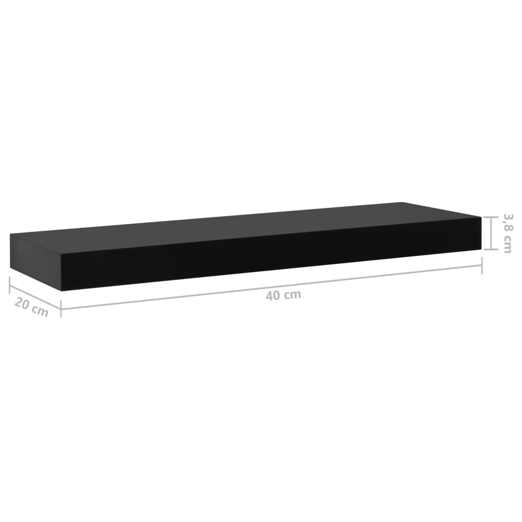 Wandplanken Zwevend 40×20×3,8 cm – Zwart | Nordexahome - Nordexa Home