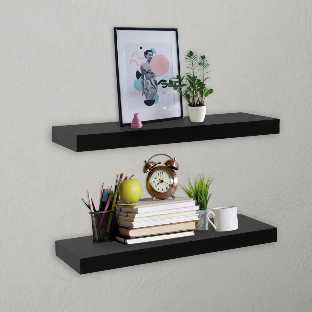 Wandplanken Zwevend 40×20×3,8 cm – Zwart | Nordexahome - Nordexa Home