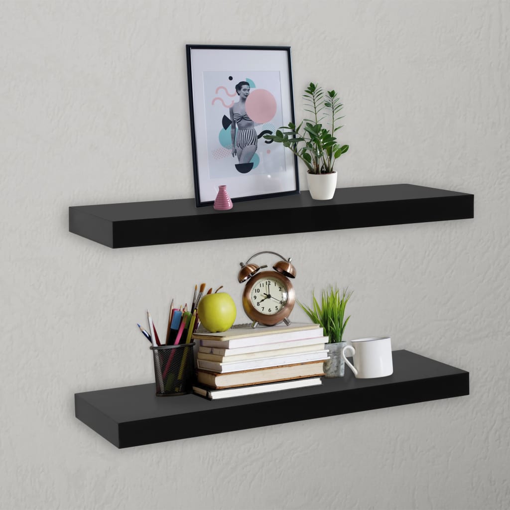 Wandplanken Zwevend 40×20×3,8 cm – Zwart | Nordexahome - Nordexa Home
