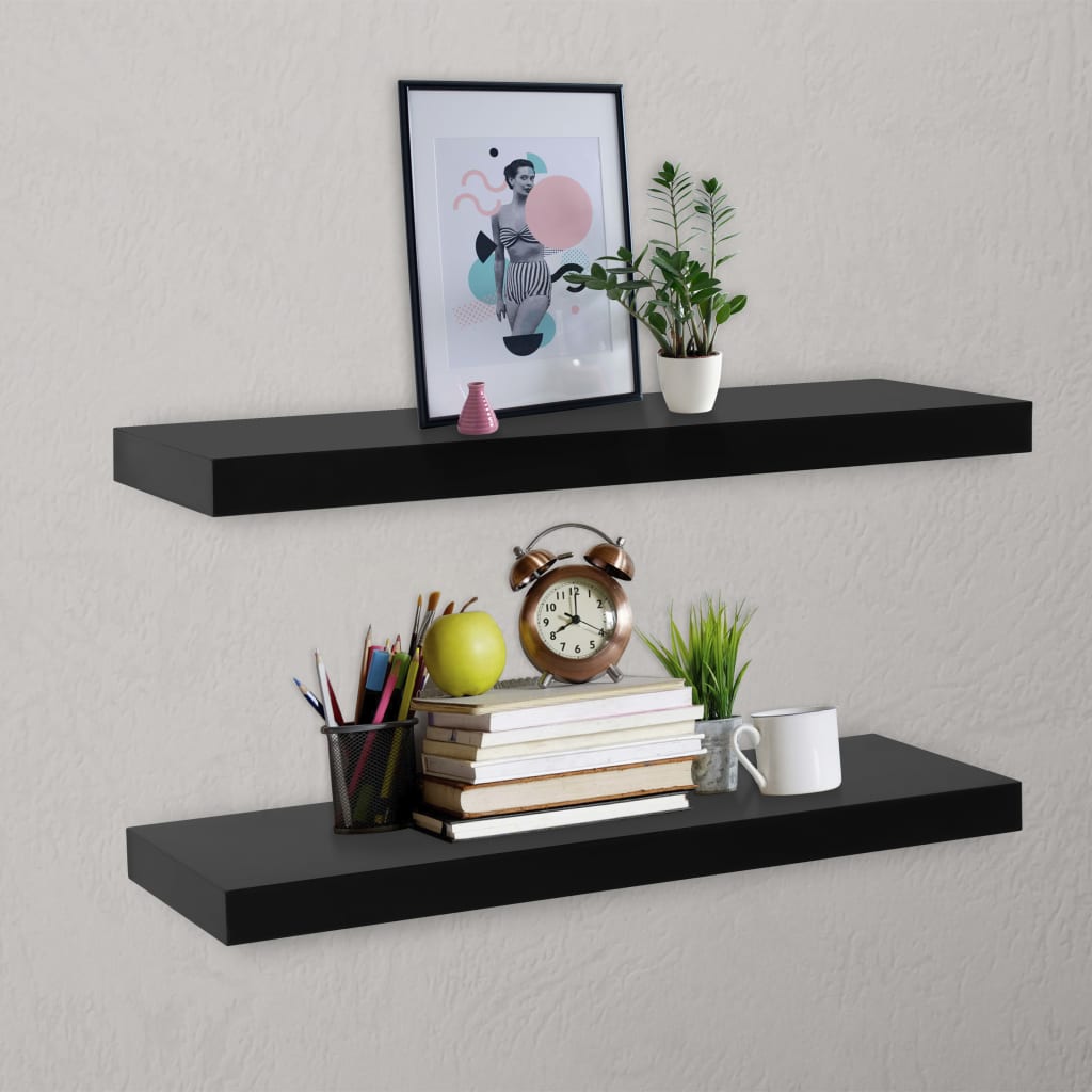 Wandplanken Zwevend 40×20×3,8 cm – Zwart | Nordexahome - Nordexa Home