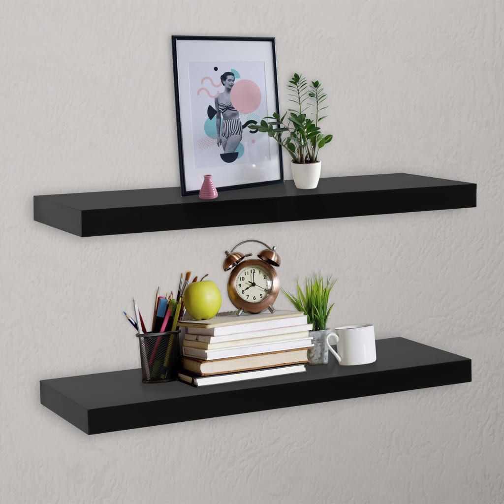 Wandplanken Zwevend 40×20×3,8 cm – Zwart | Nordexahome - Nordexa Home