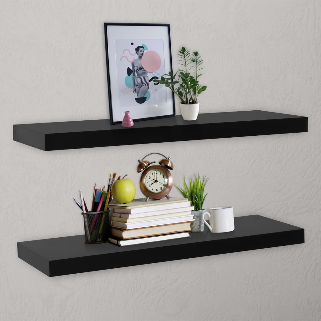 Wandplanken Zwevend 40×20×3,8 cm – Zwart | Nordexahome - Nordexa Home