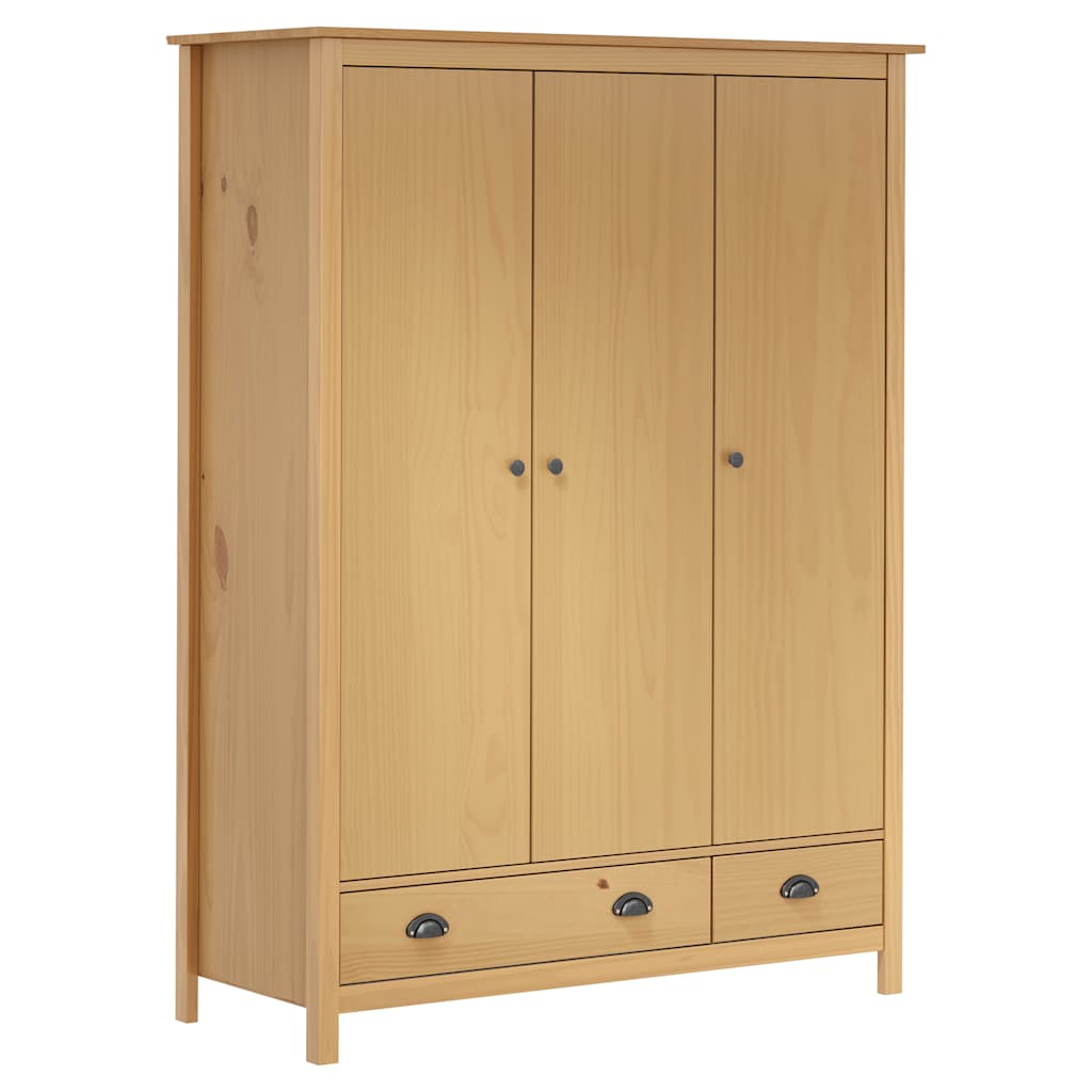 Kledingkast Hill 3 Deuren 127X50X170 Cm Grenenhout - Nordexa Home