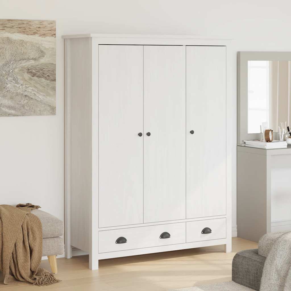 Kledingkast Hill 3 Deuren 127X50X170 Cm Grenenhout - Nordexa Home