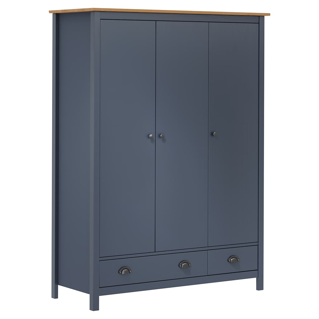 Kledingkast Hill 3 Deuren 127X50X170 Cm Grenenhout - Nordexa Home