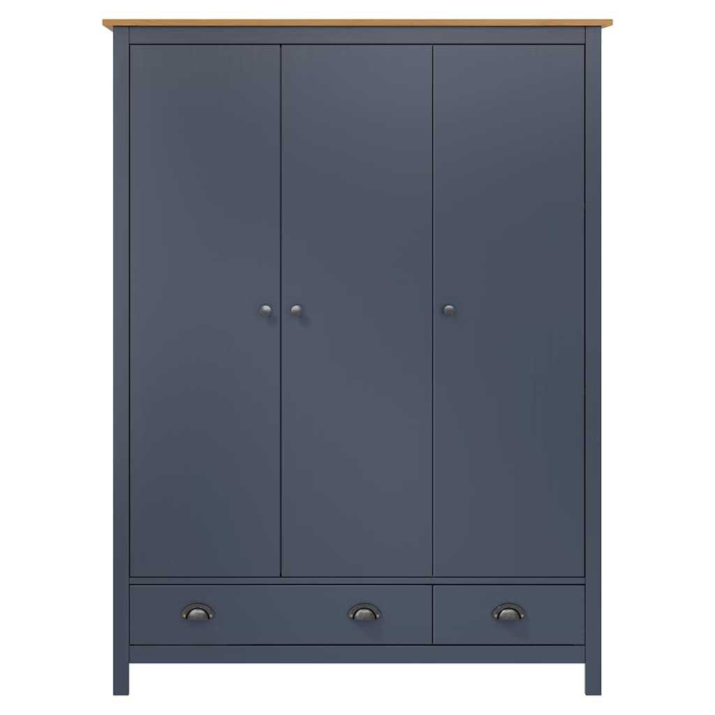 Kledingkast Hill 3 Deuren 127X50X170 Cm Grenenhout - Nordexa Home
