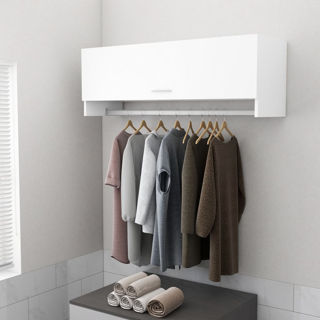 Kledingkast 70X32,5X35 Cm Bewerkt Hout Wit - Nordexa Home