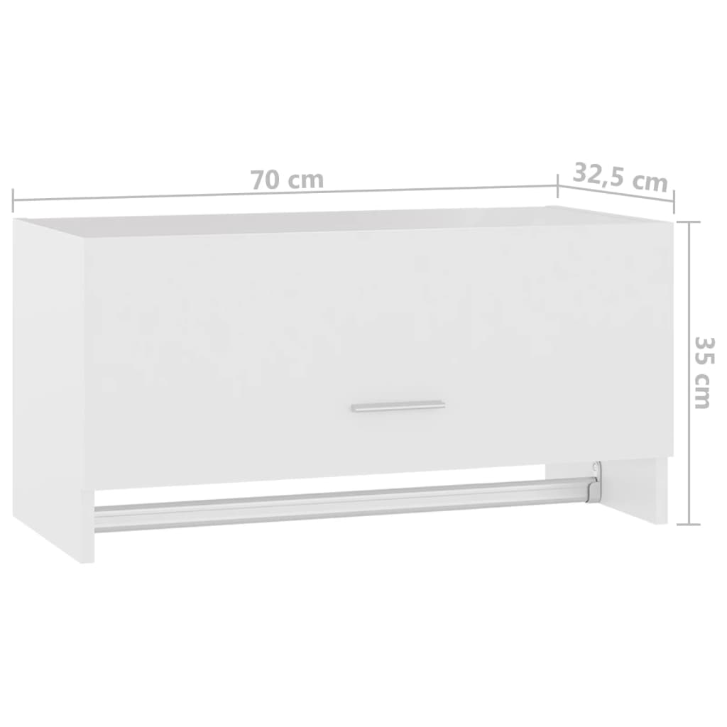 Kledingkast 70X32,5X35 Cm Bewerkt Hout Wit - Nordexa Home