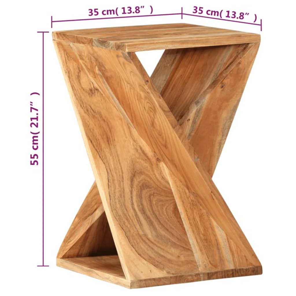 Bijzettafel 35×35×55 cm – Massief Mangohout | Nordexahome - Nordexa Home