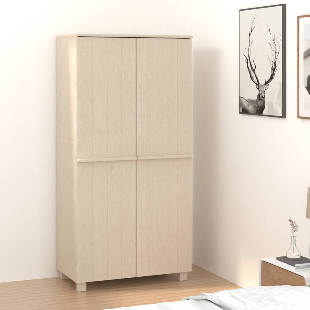 Kledingkast Hamar 89X50X180 Cm Massief Grenenhout - Nordexa Home