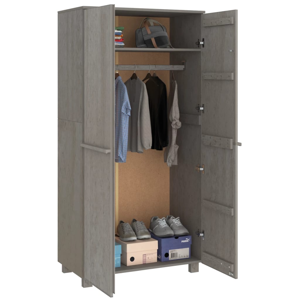 Kledingkast Hamar 89X50X180 Cm Massief Grenenhout - Nordexa Home