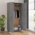 Kledingkast Hamar 89X50X180 Cm Massief Grenenhout - Nordexa Home
