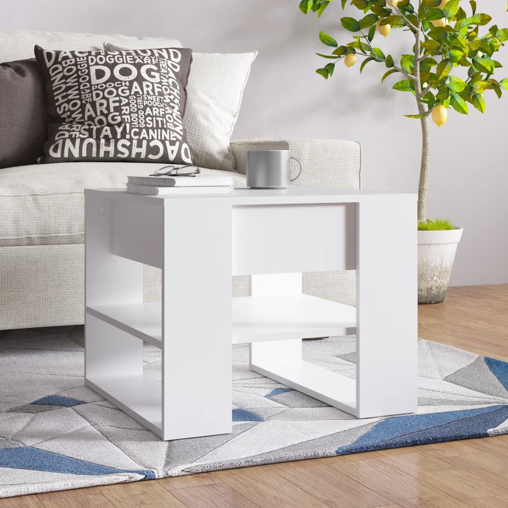 NordexaHome Design Salontafel – Massief Bewerkt Hout in Eikenkleur (55,5×55×45 cm) - Nordexa Home