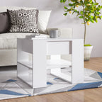 NordexaHome Design Salontafel – Massief Bewerkt Hout in Eikenkleur (55,5×55×45 cm) - Nordexa Home