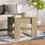 NordexaHome Design Salontafel – Massief Bewerkt Hout in Eikenkleur (55,5×55×45 cm) - Nordexa Home