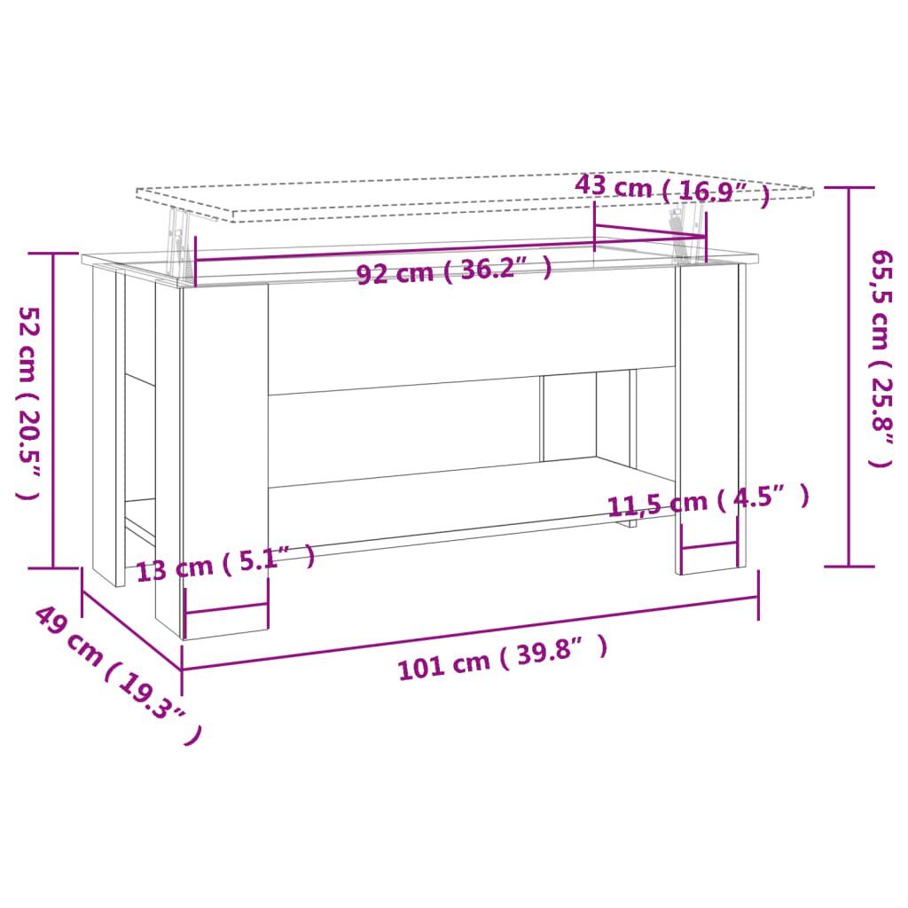 Salontafel – Lift‑Top Design | Nordexahome - Nordexa Home