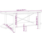 Salontafel 110X48X40 Cm Bewerkt Hout - Nordexa Home