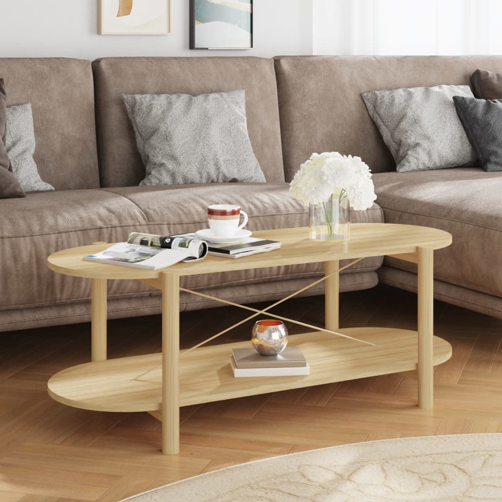 Salontafel 110X48X40 Cm Bewerkt Hout - Nordexa Home