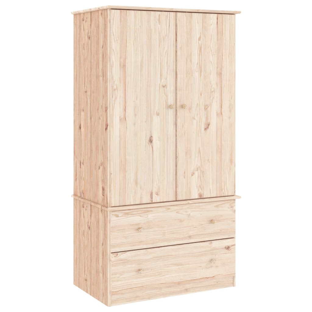 Kledingkast Alta 90X55X170 Cm Massief Grenenhout - Nordexa Home
