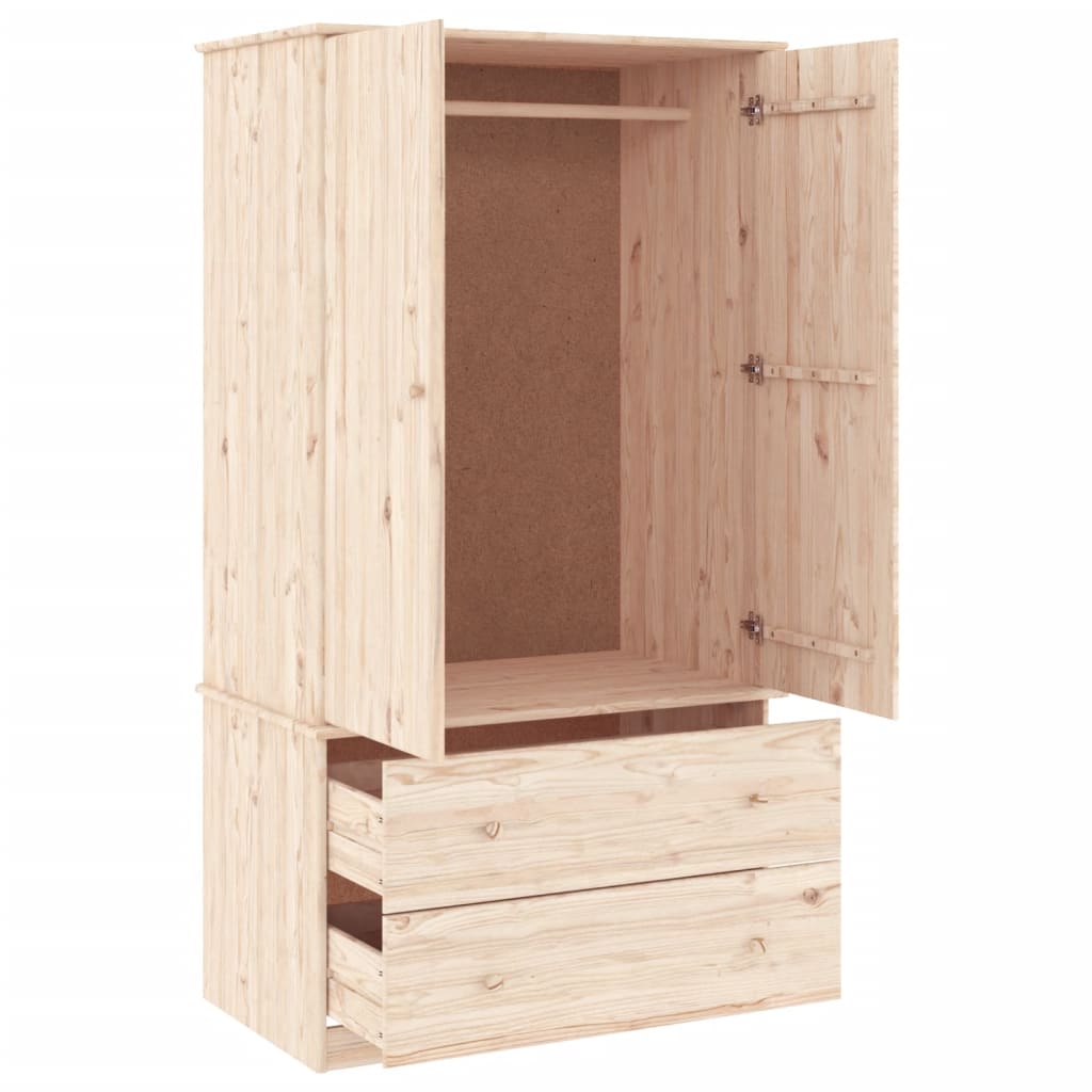 Kledingkast Alta 90X55X170 Cm Massief Grenenhout - Nordexa Home