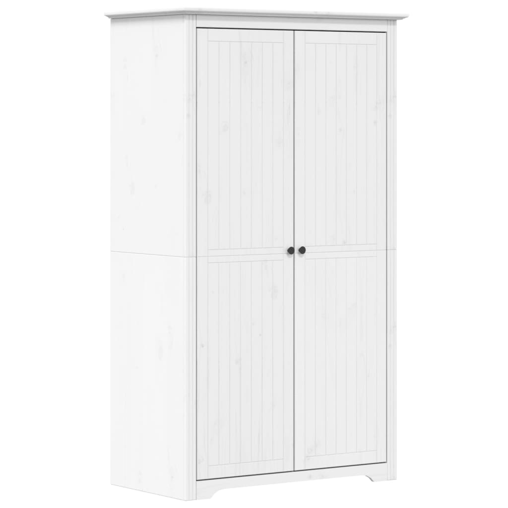 Kledingkast Bodo 99X53,5X173 Cm Massief Grenenhout Wit - Nordexa Home