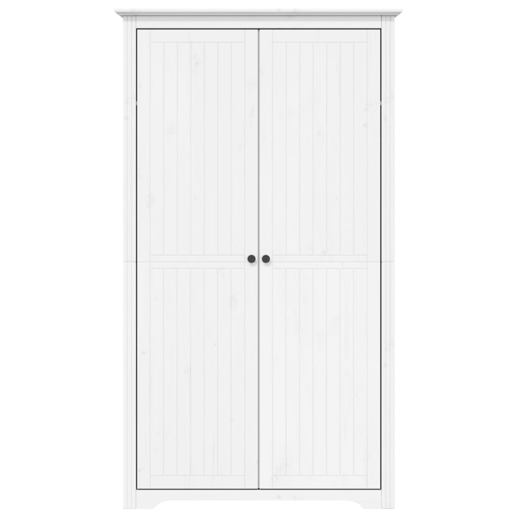 Kledingkast Bodo 99X53,5X173 Cm Massief Grenenhout Wit - Nordexa Home