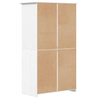 Kledingkast Bodo 99X53,5X173 Cm Massief Grenenhout Wit - Nordexa Home